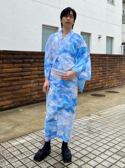 Jujutsu Kaisen Hidden Inventory / Prematured Death Furifu Men's Yukata + Heko Obi Set - Gojo Satoru