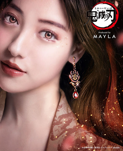 Kyojuro Rengoku Demon Slayer x MAYLA Iconique Ear Objet worn view 4