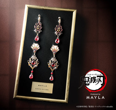 Kyojuro Rengoku Demon Slayer x MAYLA Iconique Ear Objet Original and Tsuba complete set with display frame