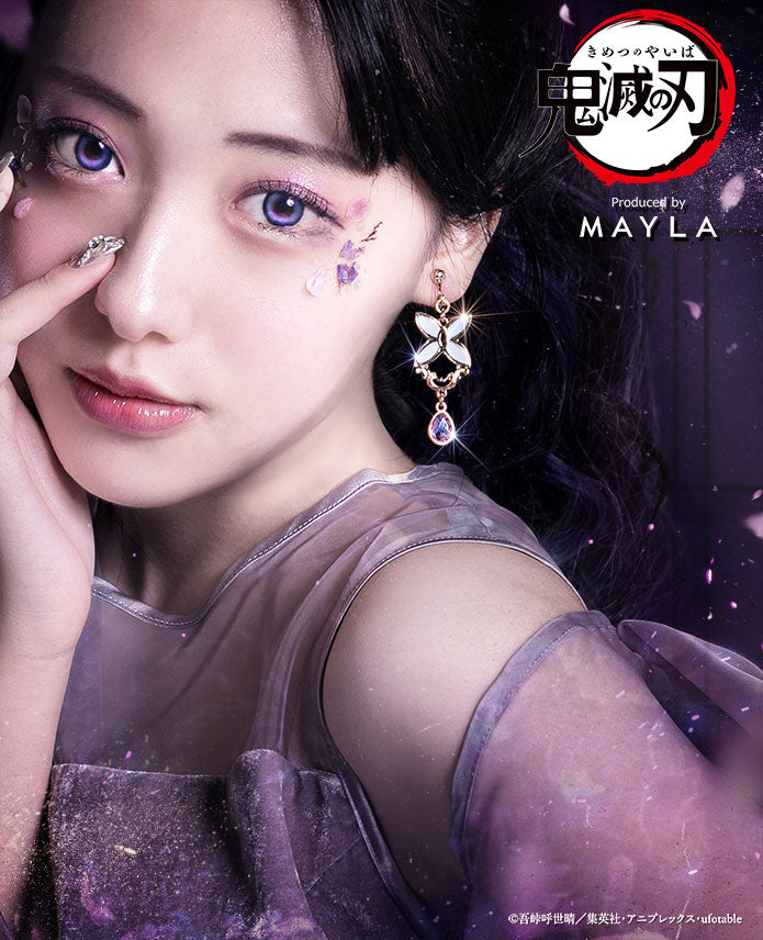 Shinobu Kocho Demon Slayer x MAYLA Iconique Ear Objet worn view 3