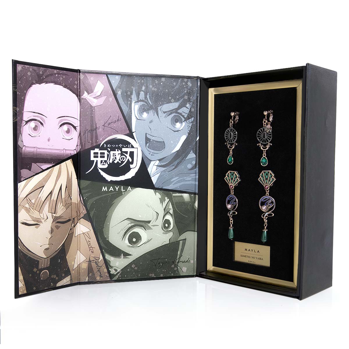 Tanjiro Kamado Demon Slayer x MAYLA Iconique Ear Objet set in presentation box