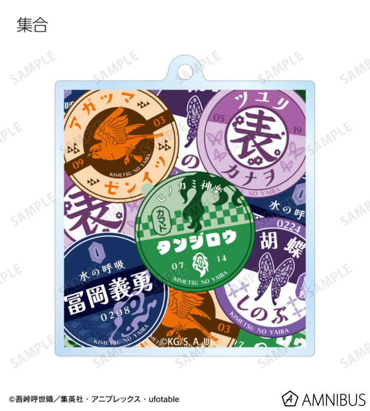 Demon Slayer Milk Bottle Cap Motif Trading Acrylic Keychain Complete Set of 6 Types, official product view 7
