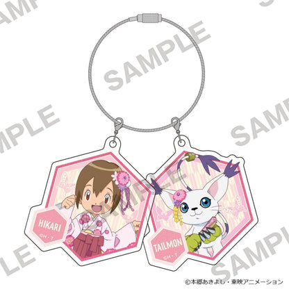 Digimon Adventure - Acrylic Keychain Pair Wa-Modern Ver. - Kari Kamiya & Tailmon - official product image 1