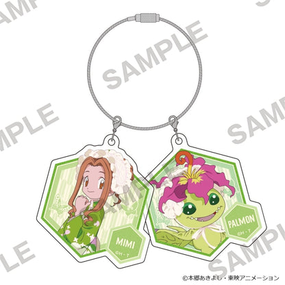 Digimon Adventure - Acrylic Keychain Pair Wa-Modern Ver. - Mimi Tachikawa & Palmon - official product image 1