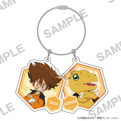 Digimon Adventure - Acrylic Keychain Pair Wa-Modern Ver. - Tai Kamiya & Agumon - official product image 1