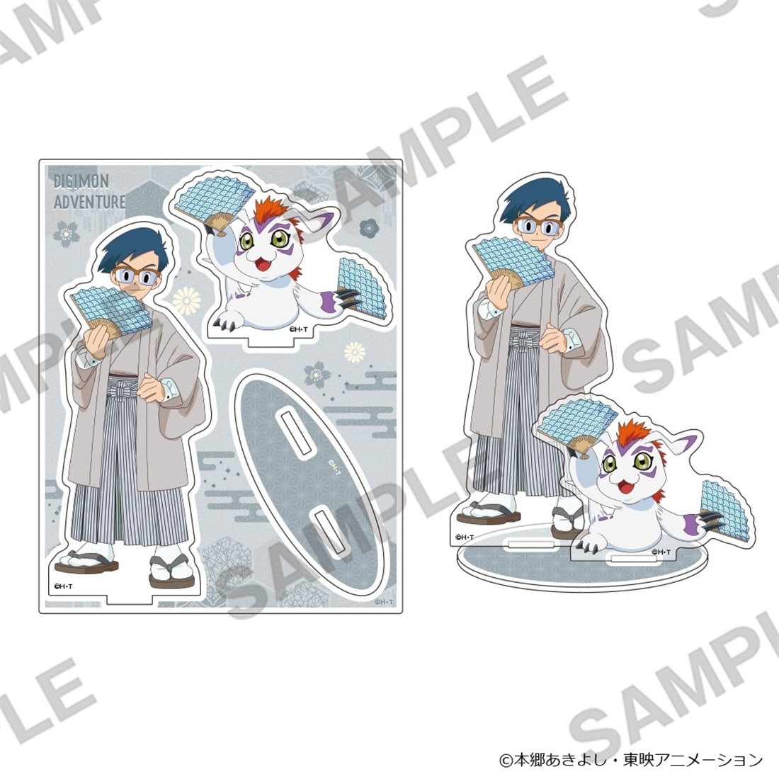 Digimon Adventure - Acrylic Stand Wa-Modern Ver. - Joe Kido & Gomamon - official product image 1