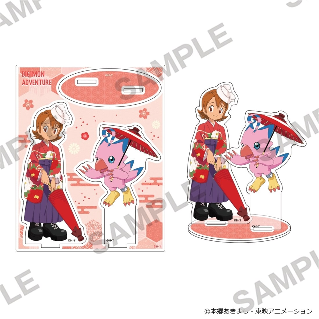 Digimon Adventure - Acrylic Stand Wa-Modern Ver. - Sora Takenouchi & Biyomon - official product image 1