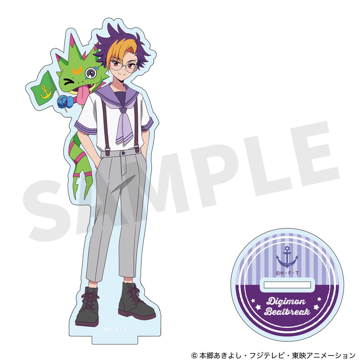 Digimon Beatbreak Marine Look Ver. Tomoro Tenma & Gekkomon acrylic stand