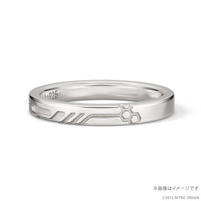 DRAMAtical Murder motif silver ring - front view