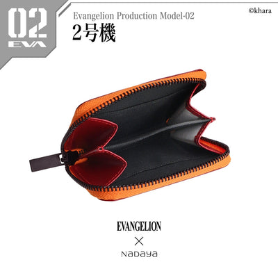 Evangelion x Nadaya Unit-02 red card and coin case – open interior