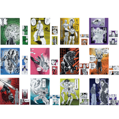 Ichiban Kuji Baki the Grappler the World Can Be Changed with One Fist - F Prize Clear File and Sticker Complete Set of 12 Types