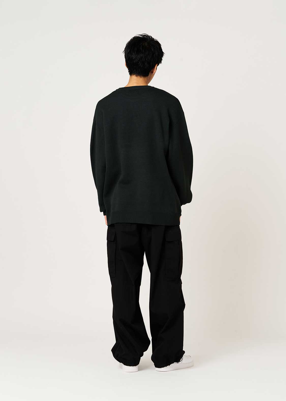 Fairy Tail 20th Anniversary Collaboration Mystogan Jacquard Knit Sweater - worn view 3