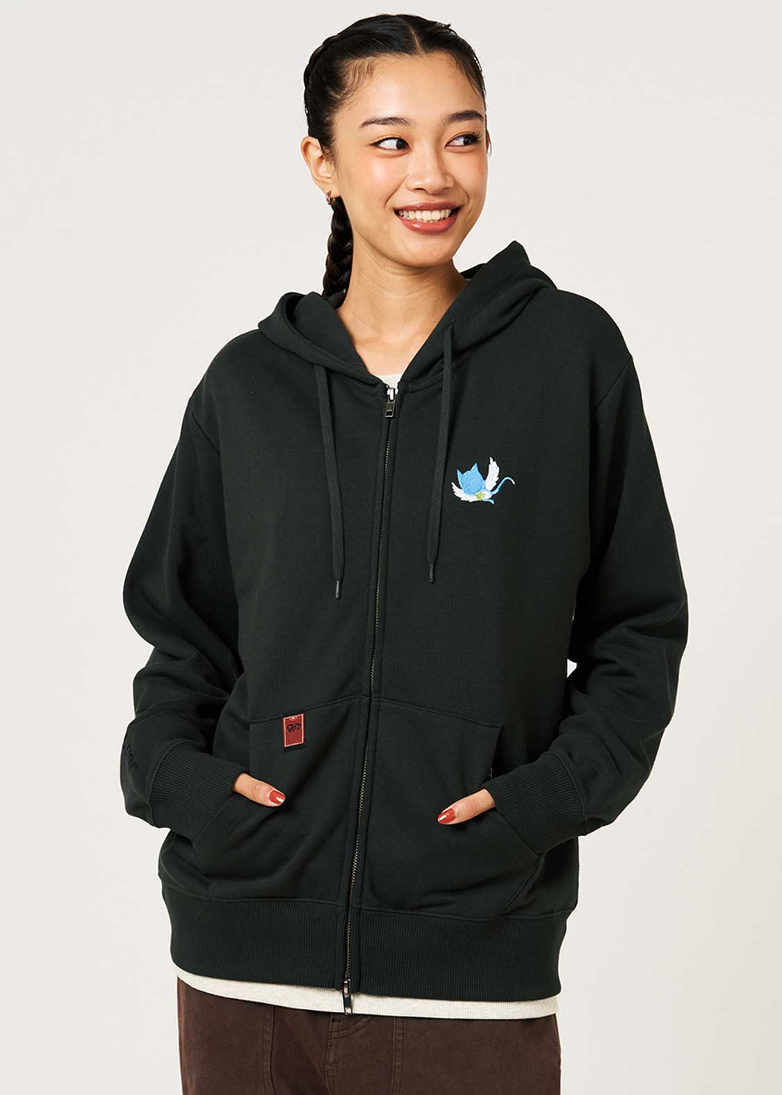 Fairy Tail 20th Anniversary Collaboration Natsu Dragneel Zip-Up Hoodie - worn view 1