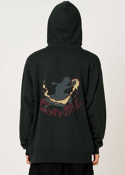 Fairy Tail 20th Anniversary Collaboration Natsu Dragneel Zip-Up Hoodie - worn view 2