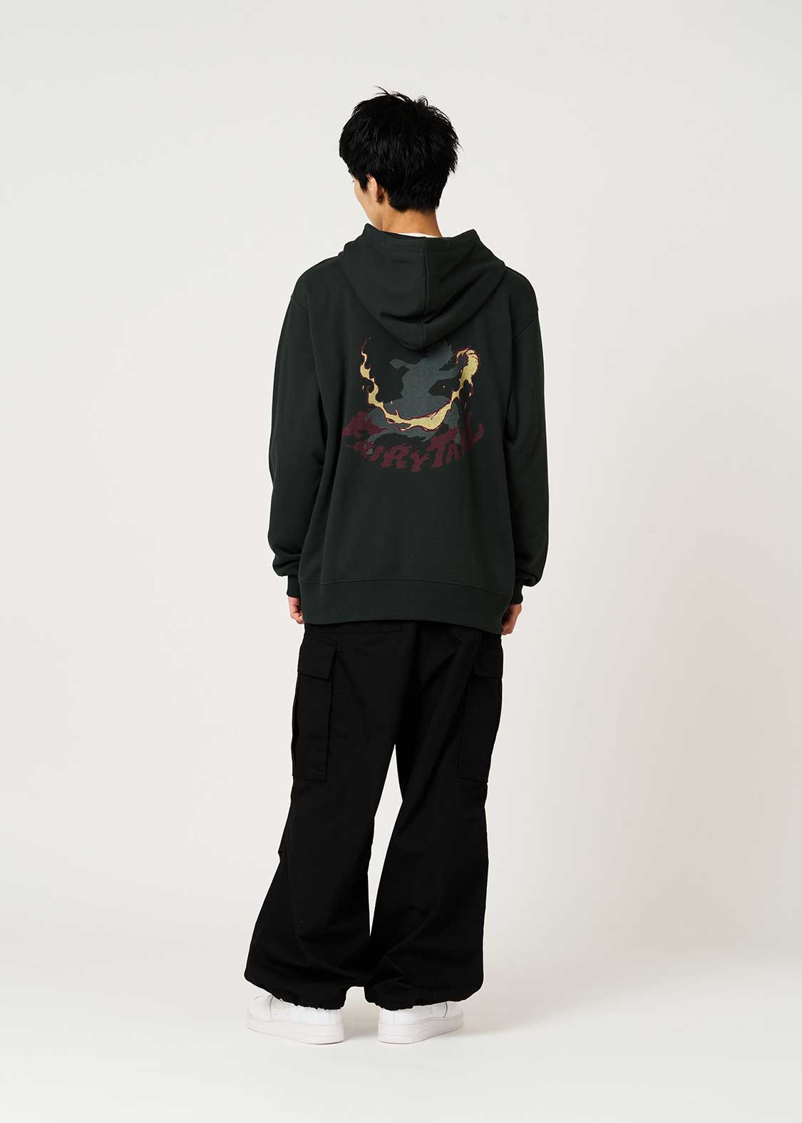 Fairy Tail 20th Anniversary Collaboration Natsu Dragneel Zip-Up Hoodie - worn view 3