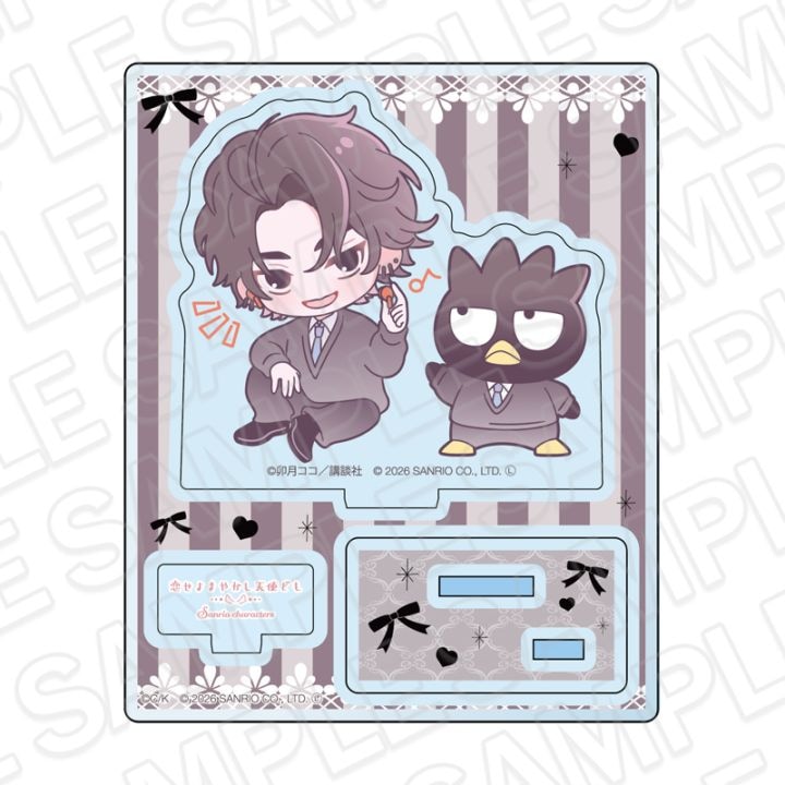 Fall in Love, You False Angels x Sanrio Characters - Chibi Acrylic Stand Rai Futagami x Badtz-Maru