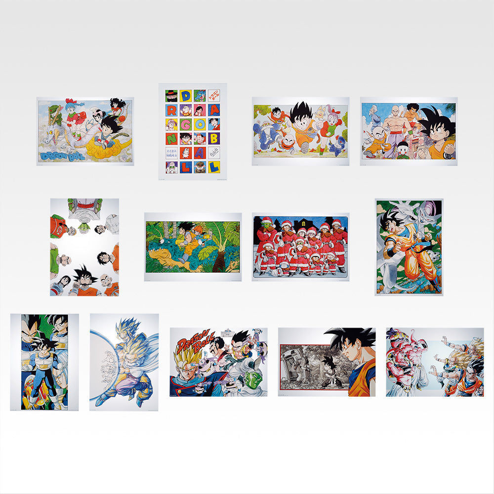 Ichiban Kuji Dragon Ball 40th Part 1 - H Prize Akira Toriyama Color Illustration Clear Poster Complete Set of 13 Types