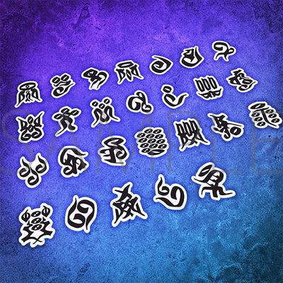 Flake stickers / Yevon letters