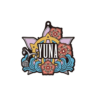 Final Fantasy X 25th Anniversary Kuji F Prize Rubber Strap - Yuna, official Square Enix collectible.