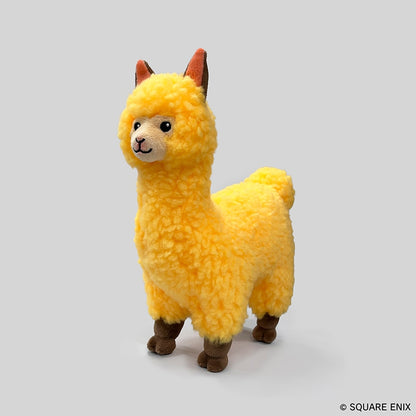 Final Fantasy XIV Golden Alpaca Plushie with Sparkly Sticker - official product view 1