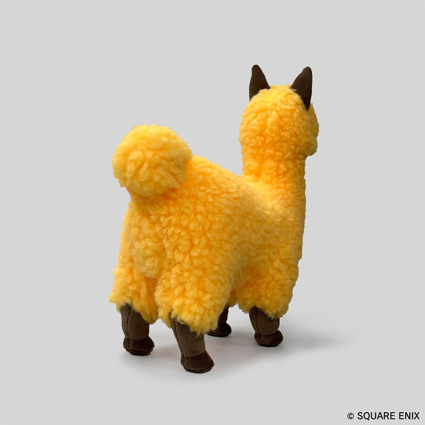 Final Fantasy XIV Golden Alpaca Plushie with Sparkly Sticker - official product view 2