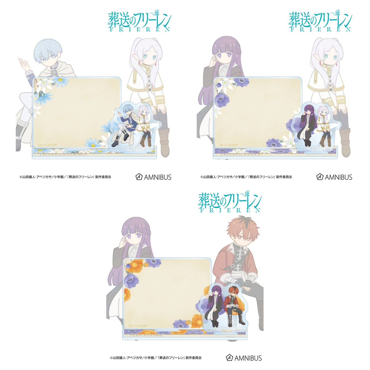 Frieren: Beyond Journey's End Botania Vol. 2 - Acrylic Memo Stands (3 Types) complete set overview