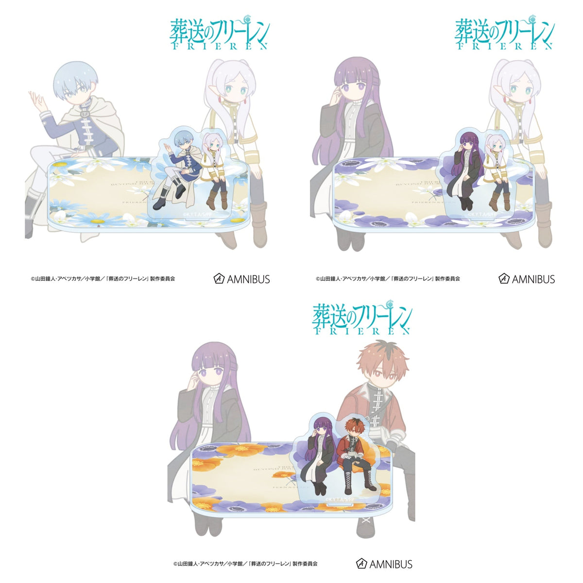 Frieren: Beyond Journey's End Botania Vol. 2 - Coasters with Acrylic Stands (3 Types) complete set overview