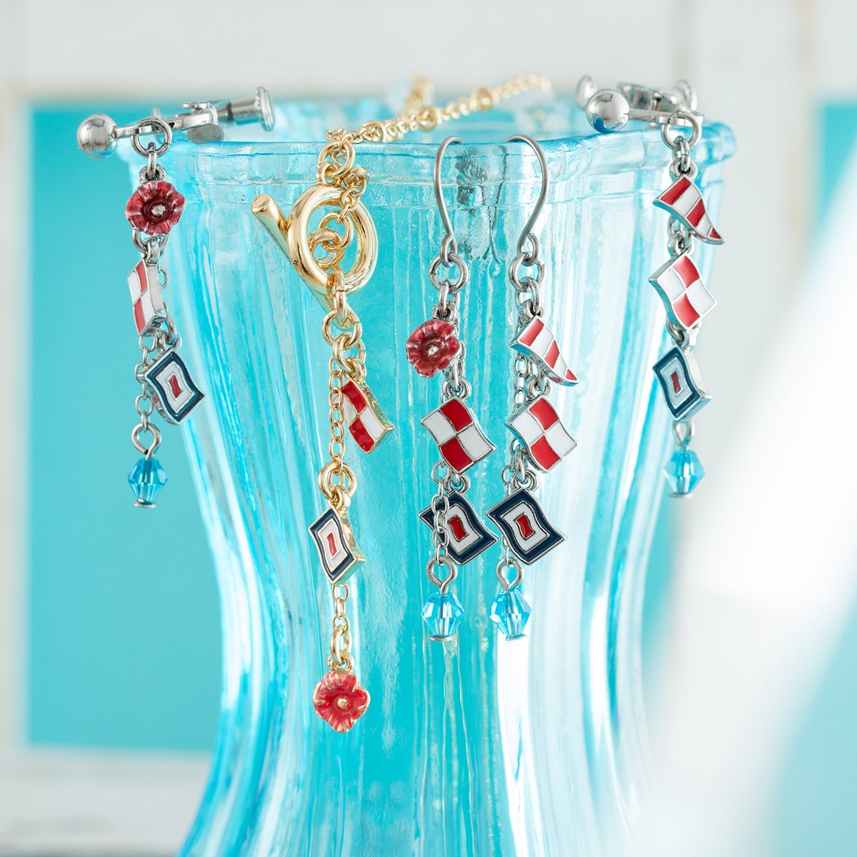 From Up on Poppy Hill Signal Flag Pierced Earrings - official view 8