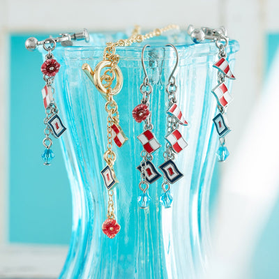 From Up on Poppy Hill Signal Flag Pierced Earrings - official view 8