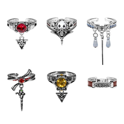 Gachiakuta Iconic Story Ring Objet - complete set of six rings, official white-background photo