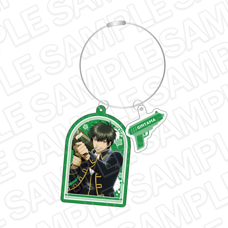 Gintama Water Gun Ver. Wire Double-Sided Keychain - Toushirou Hijikata