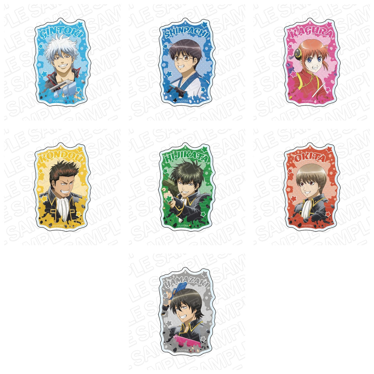 Gintama Water Gun Ver. Acrylic Magnet - Complete Set (7 Types)