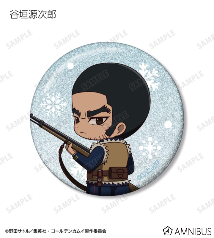 Golden Kamuy Fighting Backs Ver. Chibi Glitter Can Badge Ver. A - official product photo 5
