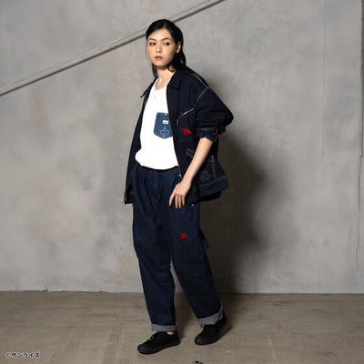 Gundam STRICT-G x Lee RX-93 91-B indigo denim jacket - official photo 13