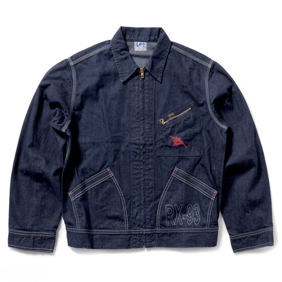 Gundam STRICT-G x Lee RX-93 91-B indigo denim jacket - official photo 15