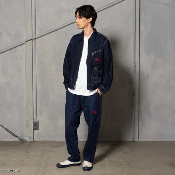 Gundam STRICT-G x Lee RX-93 91-B indigo denim jacket - official photo 8