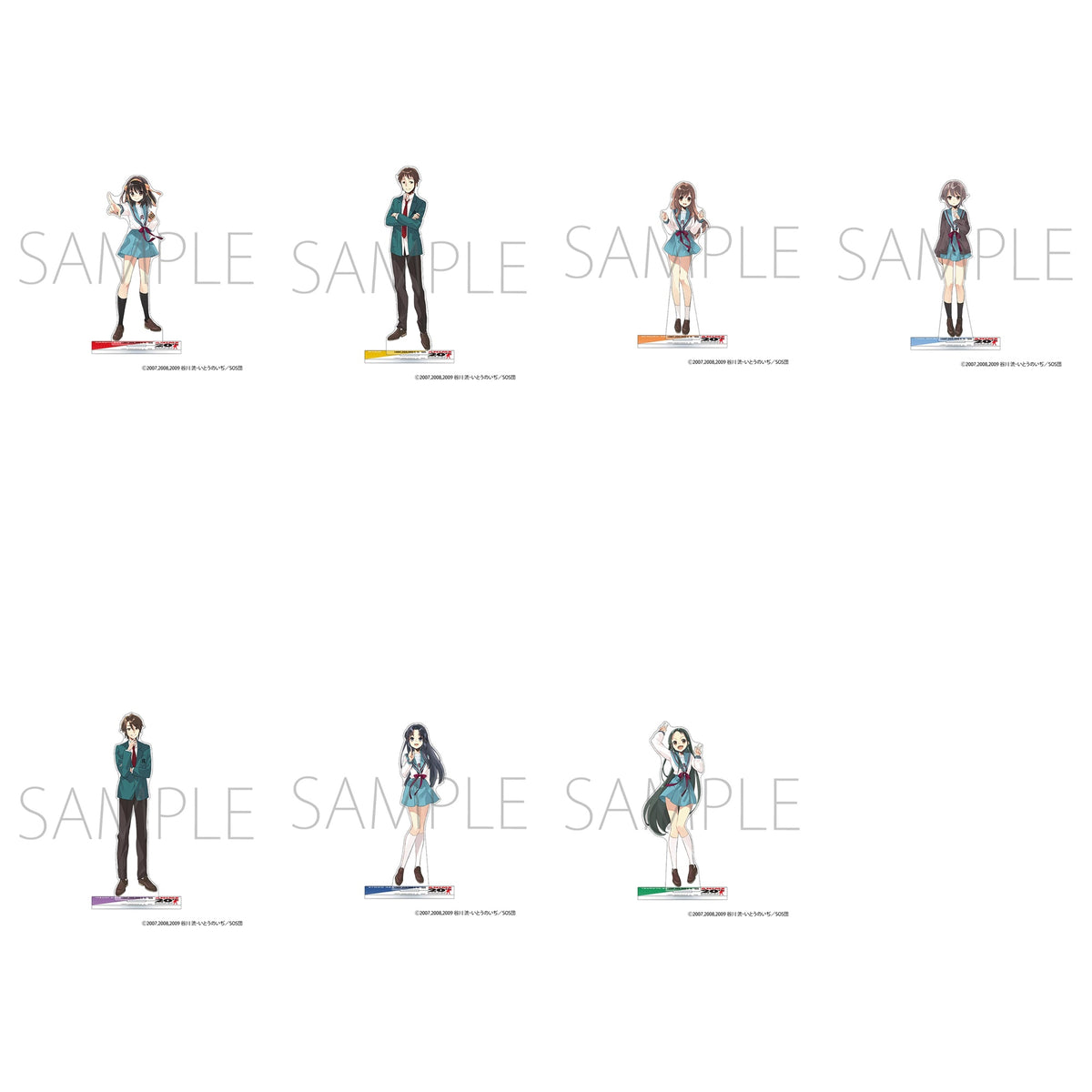 The Melancholy of Haruhi Suzumiya 20th Anniversary Big Acrylic Stand complete set of seven characters