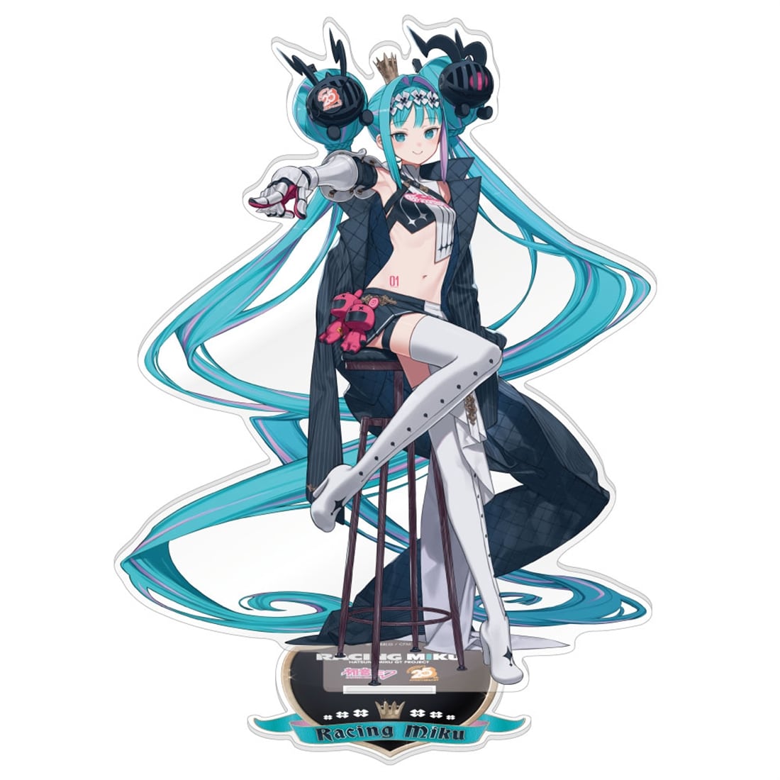 Hatsune Miku - Racing Miku 2026 Good Smile Company 25th Anniversary - Extra-large Acrylic Stand - product view 1