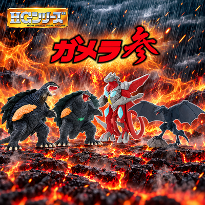 HG Gamera 3 - complete set of 4 figures
