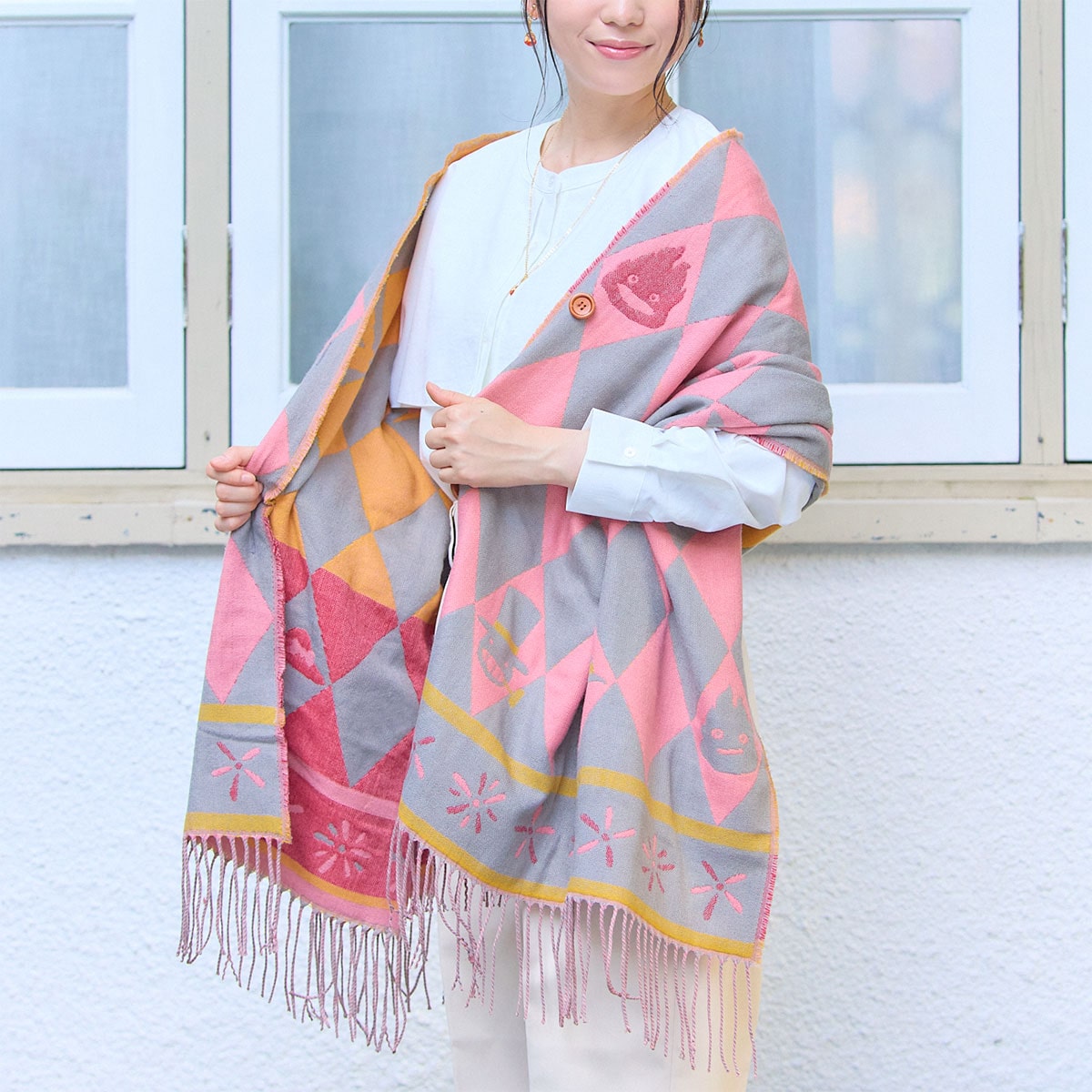 Howl's Moving Castle Howl's Cape Buttoned Stole - official view 2