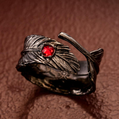 Howl's Moving Castle My Treasure Black Feather Ring - official view 1