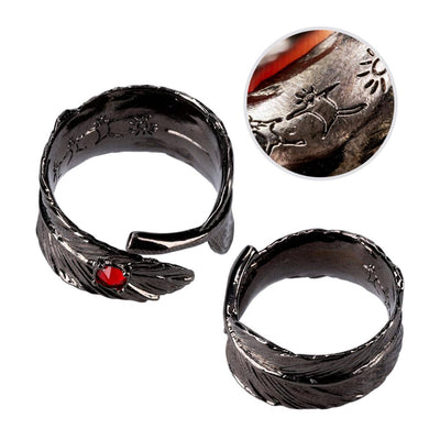 Howl's Moving Castle My Treasure Black Feather Ring - official view 13
