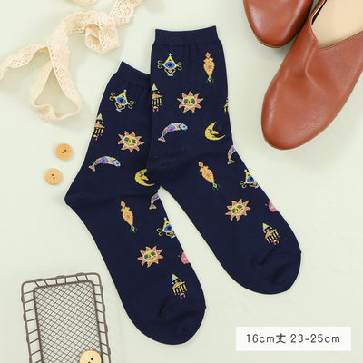 Howl's Moving Castle Socks - Howl's Room All-Over Pattern - official product view 2