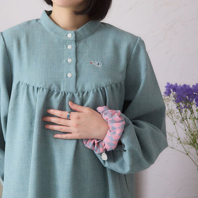 Howl's Moving Castle - Howl's Cloak Scrunchie with Calcifer Charm - official product view 2