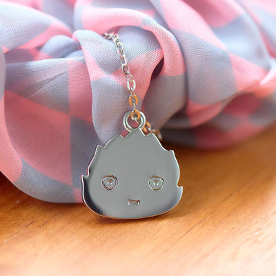 Howl's Moving Castle - Howl's Cloak Scrunchie with Calcifer Charm - official product view 6