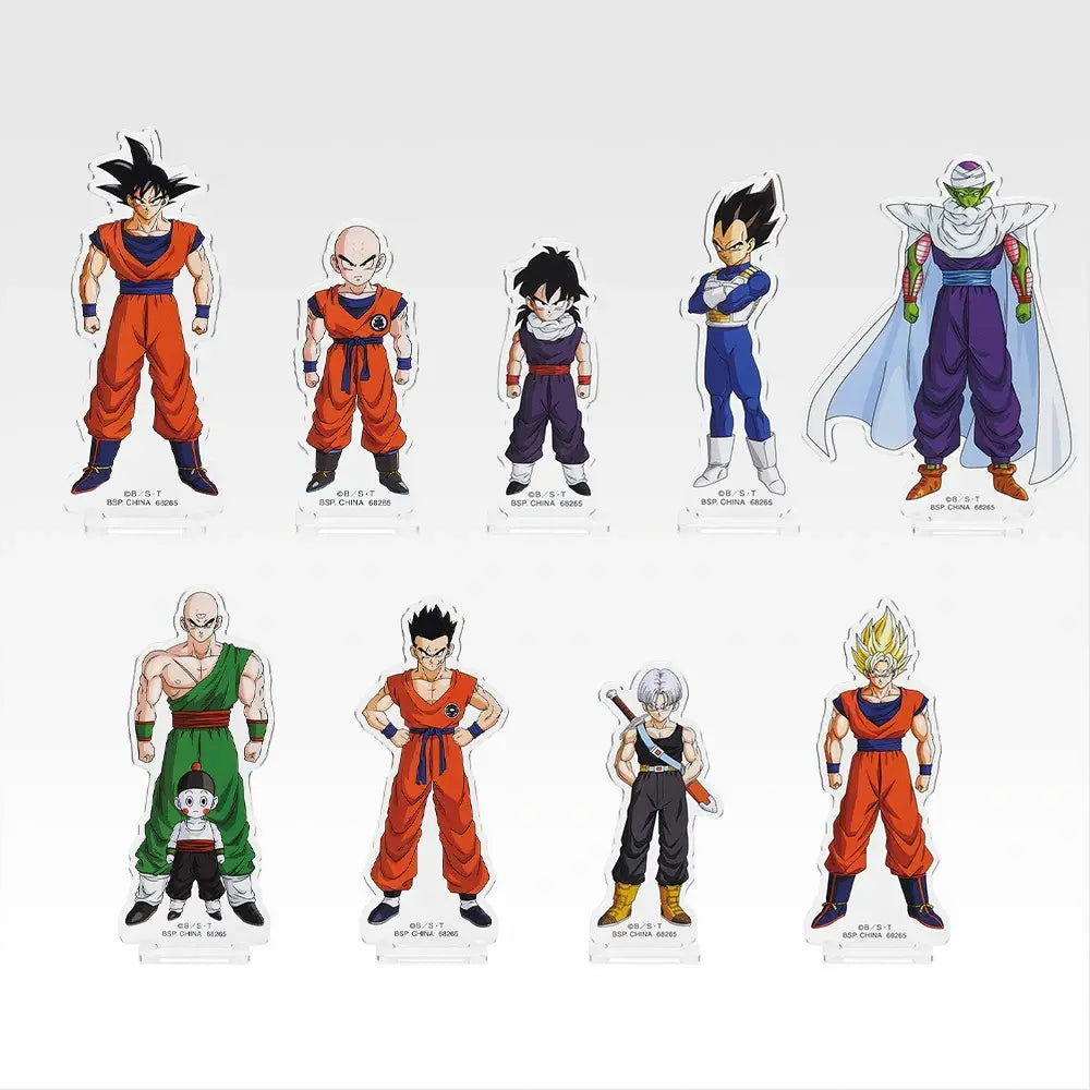 Ichiban Kuji Dragon Ball SPIRIT OF THE SAIYAN - H Prize Acrylic Stand (9 Types) - complete set