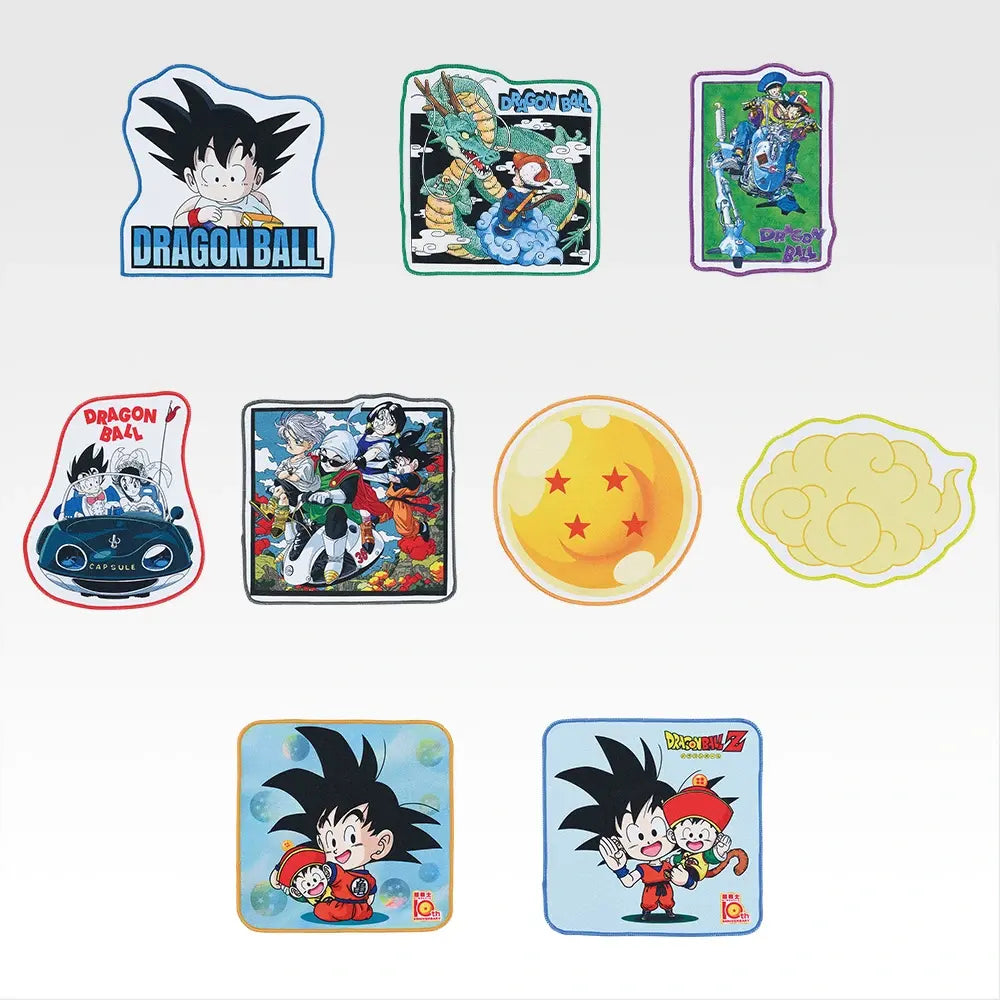 Ichiban Kuji Dragon Ball SPIRIT OF THE SAIYAN - J Prize Die-Cut Towel (9 Types) - complete set