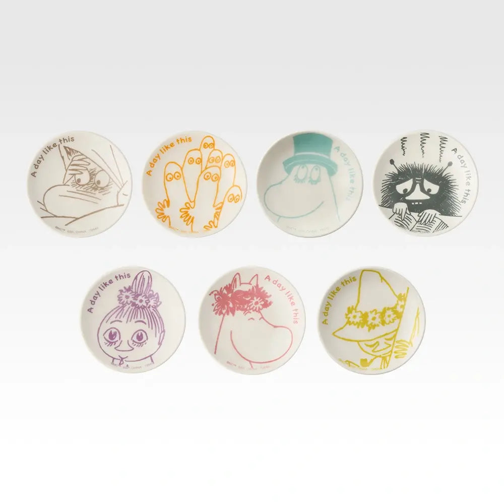 Ichiban Kuji Moomin A Day Like This - F Prize 1week Plate (7 Types) complete set of all designs