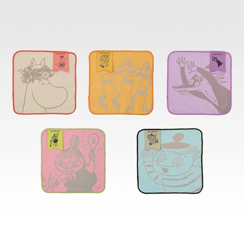 Ichiban Kuji Moomin A Day Like This - H Prize Hand Towel (5 Types) complete set of all designs