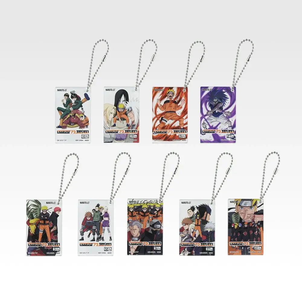 Ichiban Kuji Naruto Shippuden Hidan and Kakuzu Arc - H Prize NARUTO 72 Series Acrylic Charm (9 Types) complete set of 9 designs